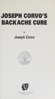 Cover of: Joseph Corvo's backache cure