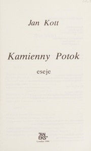 Cover of: Kamienny Potok by Jan Kott