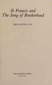 Cover of: St. Francis and the song of brotherhood