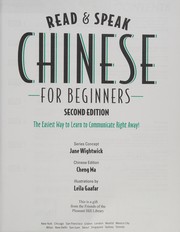 Cover of: Read & speak Chinese for beginners by Jane Wightwick, Ma Cheng, Leila Gaafar