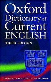 Cover of: The Oxford dictionary of current English | 