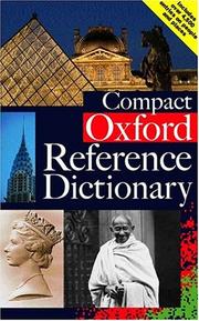 Cover of: The compact Oxford reference dictionary