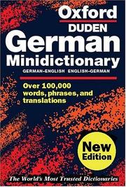 Cover of: Oxford German Minidictionary (Oxford Minireference) by 