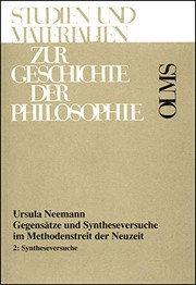 Cover of: Gegensätze und Syntheseversuche im Methodenstreit der Neuzeit