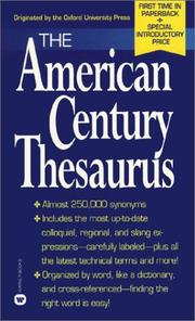 Cover of: American Century Thesaurus
