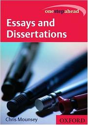 Cover of: Essays and dissertations