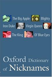 Cover of: Oxford dictionary of nicknames