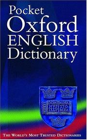 Cover of: The pocket Oxford English dictionary.