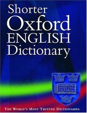 Cover of: Shorter Oxford English dictionary on historical principles. by 