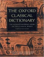 Cover of: The Oxford Classical Dictionary by 