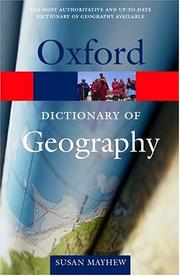 Cover of: A Dictionary of Geography