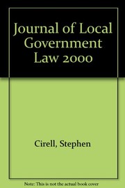 Cover of: Journal of Local Government Law