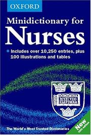 Cover of: Minidictionary for nurses