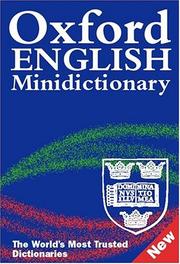 Cover of: The Oxford English minidictionary