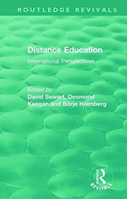 Cover of: Distance Education by David Sewart, Desmond Keegan, Borje Holmberg