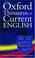 Cover of: Oxford thesaurus of current English