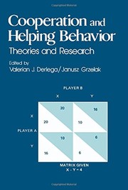 Cover of: Cooperation and helping behaviour by edited by Valerian J. Derlega, Janusz Grzelak.