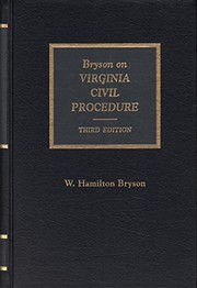 Cover of: Bryson on Virginia civil procedure by William Hamilton Bryson