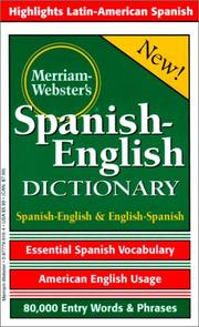 Cover of: Merriam-Webster's Spanish-English Dictionary