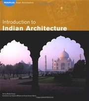 Cover of: Introduction to Indian architecture by Bindia Thapar