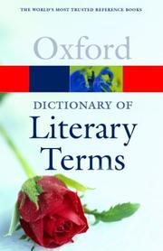 Cover of: The Concise Oxford Dictionary of Literary Terms