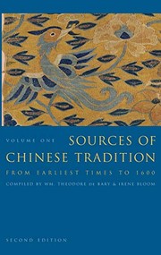 Cover of: Sources of Chinese Tradition by William Theodore De Bary, Irene Bloom