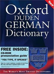 Cover of: Oxford-Duden German Dictionary by 