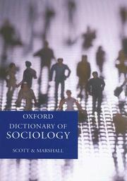 Cover of: A Dictionary of Sociology (Oxford Paperback Reference) by John Scott, Gordon Marshall