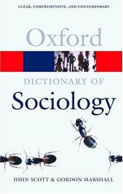 Cover of: A Dictionary of Sociology (Oxford Paperback Reference) by John Scott, Gordon Marshall
