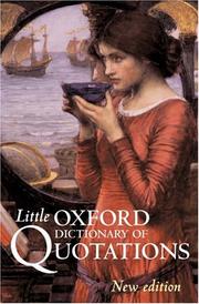 Cover of: Little Oxford dictionary of quotations