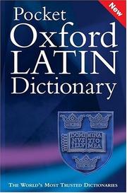 Cover of: Pocket Oxford Latin Dictionary by James Morwood