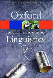 Cover of: The Concise Dictionary of Linguistics by Peter Matthews