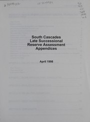 Cover of: South Cascades late successional reserve assessment