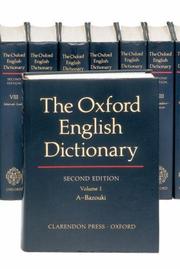 Cover of: The Oxford English Dictionary: 20 Volume Set (Oxford English Dictionary (20 Vols.))