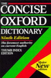 Cover of: The Concise Oxford Dictionary of Current English: Thumb Index (Dictionary)
