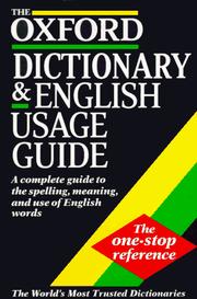 Cover of: The Oxford dictionary and English usage guide