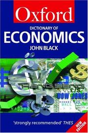 Cover of: A dictionary of economics by John Black