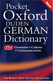 Cover of: Pocket Oxford-Duden German Dictionary by 