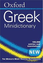 Cover of: Oxford Greek Minidictionary (Dictionary) by Niki Watts