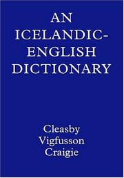 Cover of: An Icelandic-English Dictionary by Richard Cleasby, Sir William Craigie