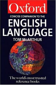 Cover of: The Oxford companion to the English language