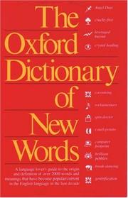 Cover of: The Oxford dictionary of new words