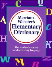 Cover of: Merriam Webster's Elementary Dictionary by Merriamwebster