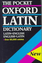 Cover of: The pocket Oxford Latin dictionary