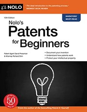 Cover of: Nolo's Patents for Beginners by David Pressman, Richard Stim