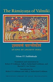 Cover of: Ramayana Of Valmiki by Robert P. Goldman