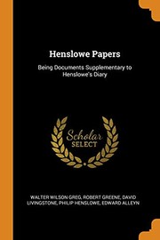 Cover of: Henslowe Papers: Being Documents Supplementary to Henslowe's Diary