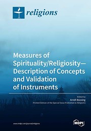 Cover of: Measures of Spirituality/Religiosity- Description of Concepts and Validation of Instruments by Arndt Büssing
