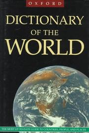 Cover of: The Oxford Dictionary of the World by David Munro
