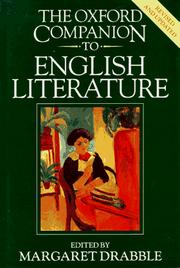 Cover of: The Oxford companion to English literature by edited by Margaret Drabble.